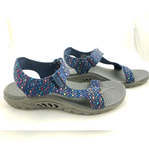 Skechers Shoes - Sketchers  Navy Kicker Sandals 9 W/Box